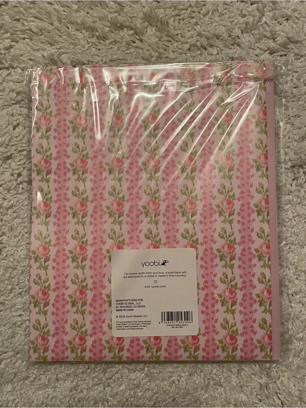 LoveShackFancy x Target Yoobi 2pk Poly Prong Folders Blue & Pink Floral NWT